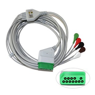 5 Lead Snap Type ECG -kabel för Nihon Kohden