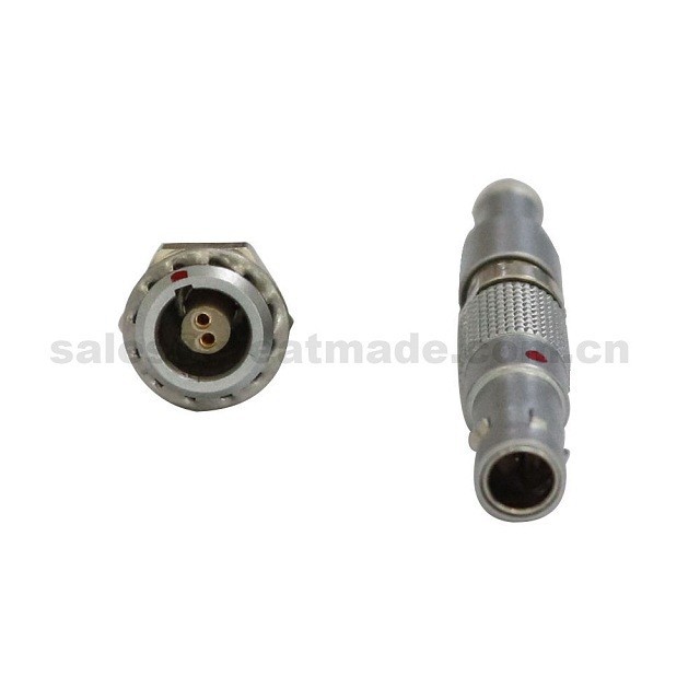 00B Circular Push Pull Metal Connector Cable Plug FGG 2 Pin Fast Automotive Male Contacts
