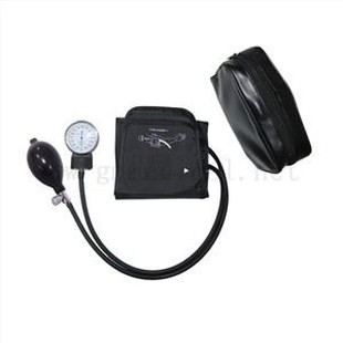 Vuxen manuell blodtryck manschett, dual tube manschetten med tryckmätare och inflation Bulb ,med Porket väska.