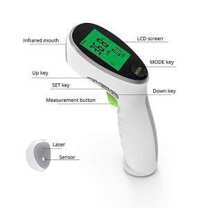 Baby Digital infraröd termometer Panna Medicinsk LCD-termometer utan kontakt temperatur bärbar