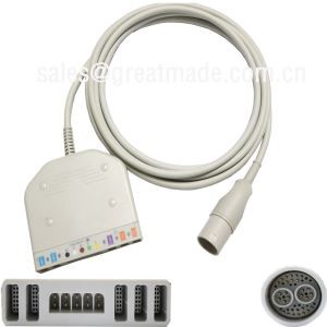 Användning med Lohmeier 98.060.120 / A Multi-Parameter Trunk Cable (IBP * 2, Temperatur * 2, 5-ledig EKG, Spo2)